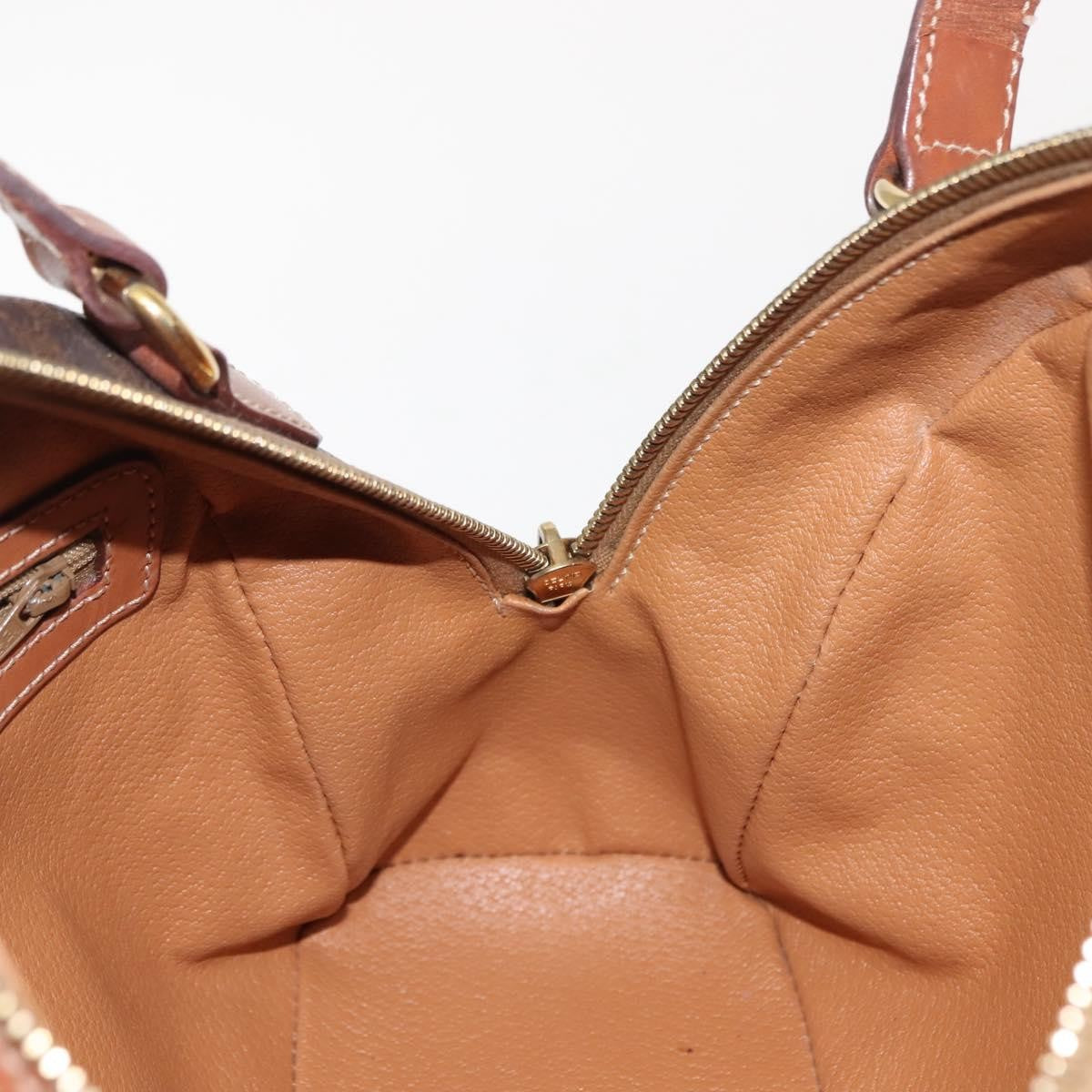 Celine Vintage Macadam Handbag Canvas And Leather Brown Canvas Handbag (Pre-Owned)