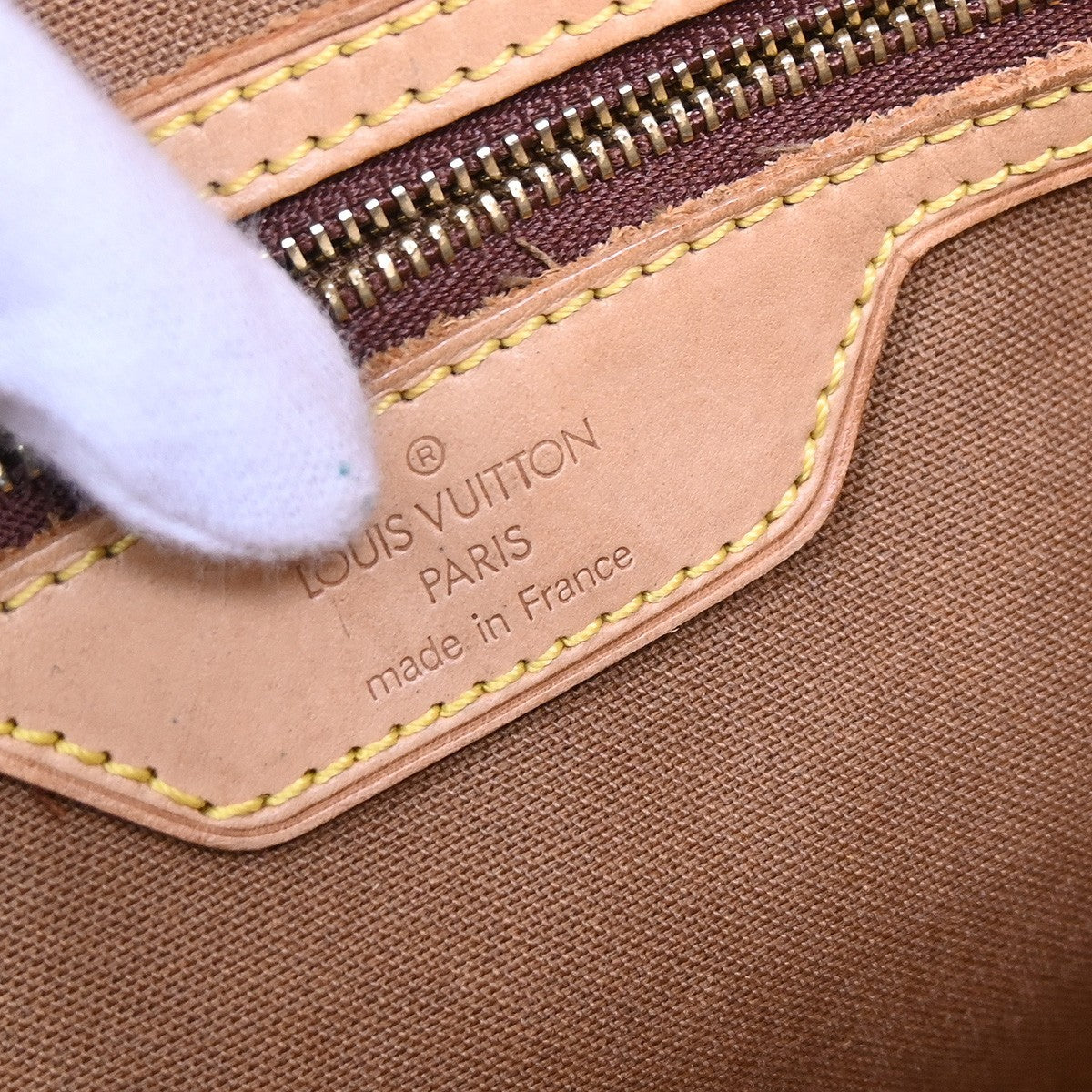 Louis Vuitton Cabas Mezzo Monogram Canvas Brown Canvas Tote Bag Bag (Pre-Owned)