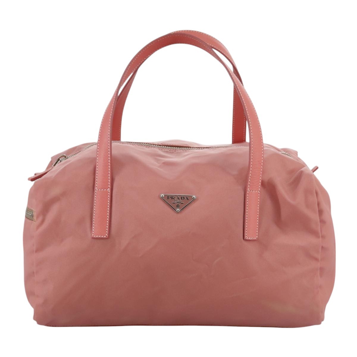 Prada Vintage Boston Bag Nylon Pink Nylon Travel Bag Bag (Pre-Owned)