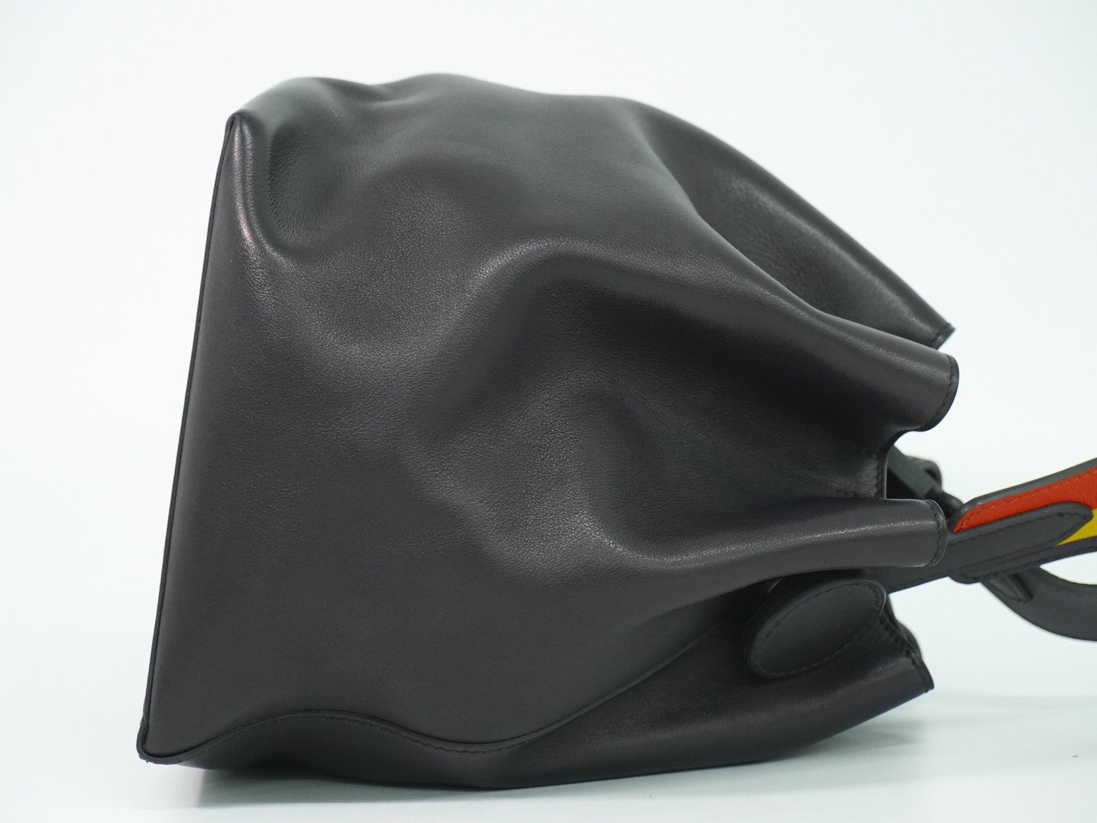 Hermes Licol Bag Volupto Black Leather Shoulder Bag Bag (Pre-Owned)