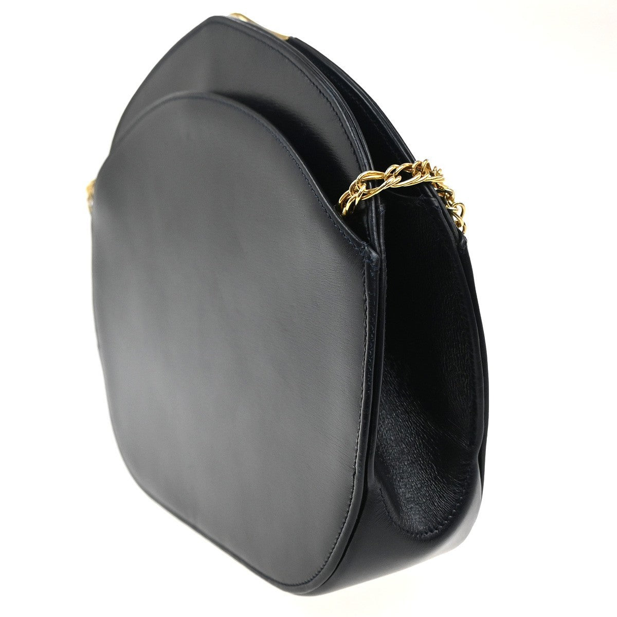 Cartier Vintage Shoulder Bag Leather Navy Leather Shoulder Bag Bag (Pre-Owned)