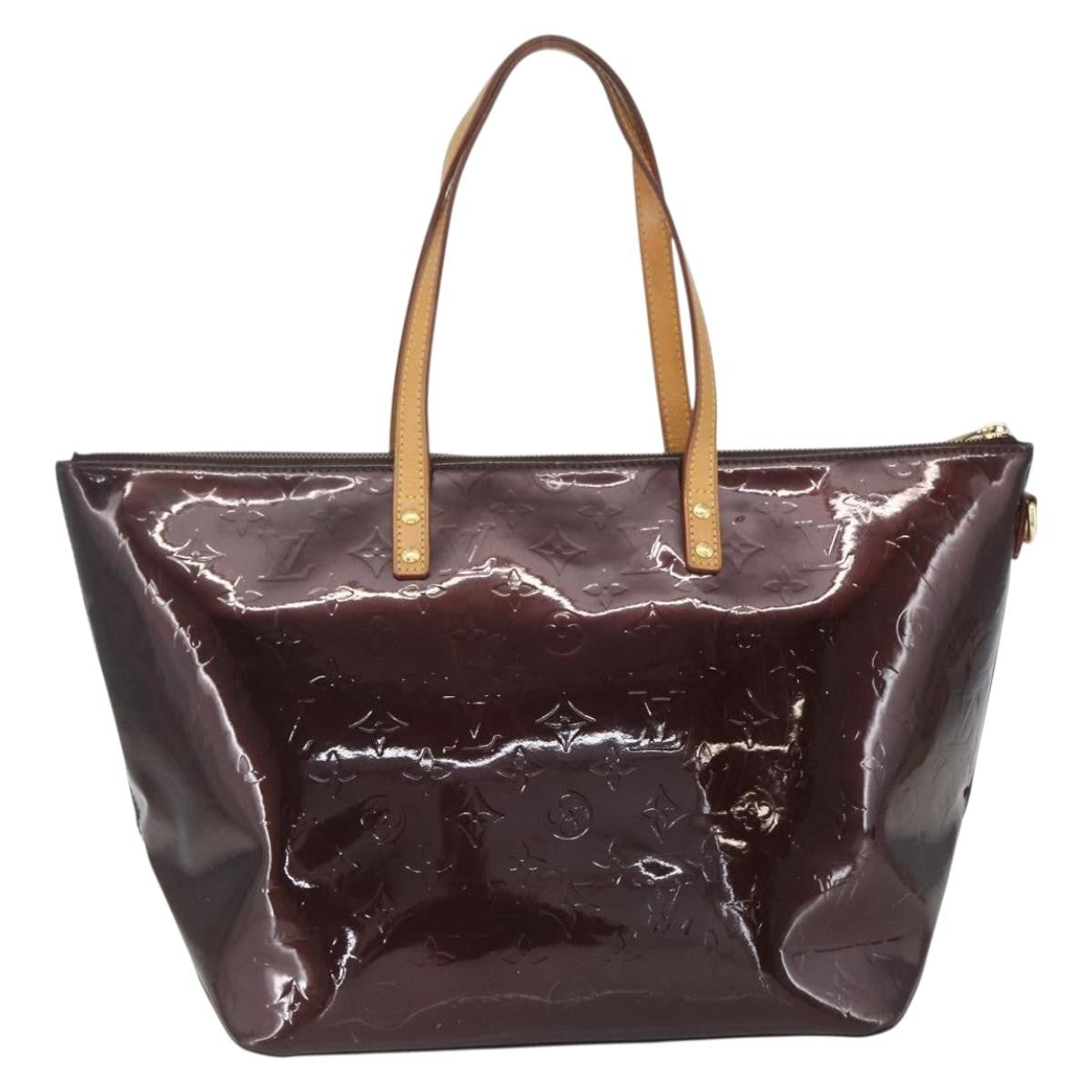 Louis Vuitton Bellevue Handbag Monogram Vernis Brown Patent_Leather Tote Bag Bag (Pre-Owned)