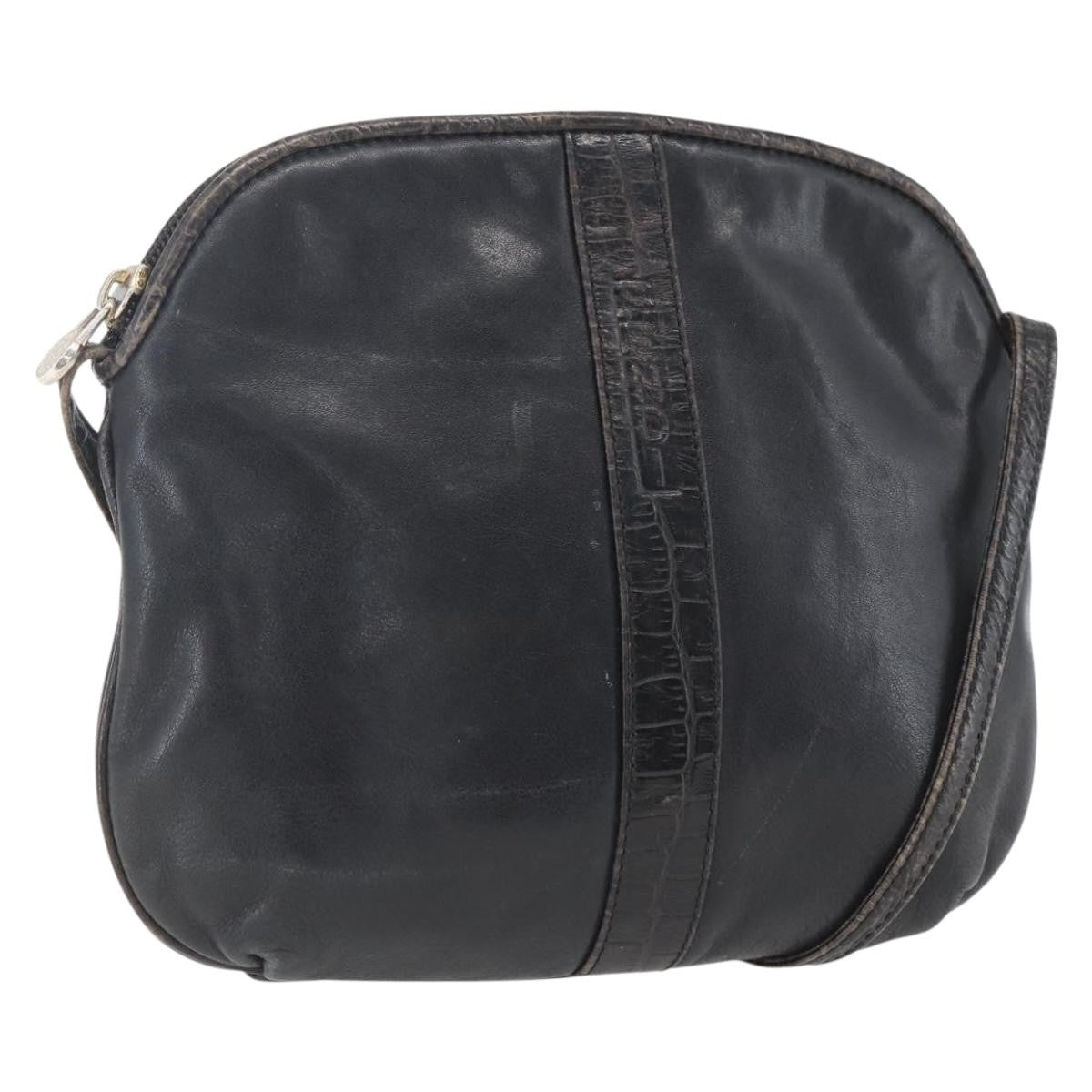 Fendi Vintage Shoulderbag Leather Black Leather Shoulder Bag Bag (Pre-Owned)