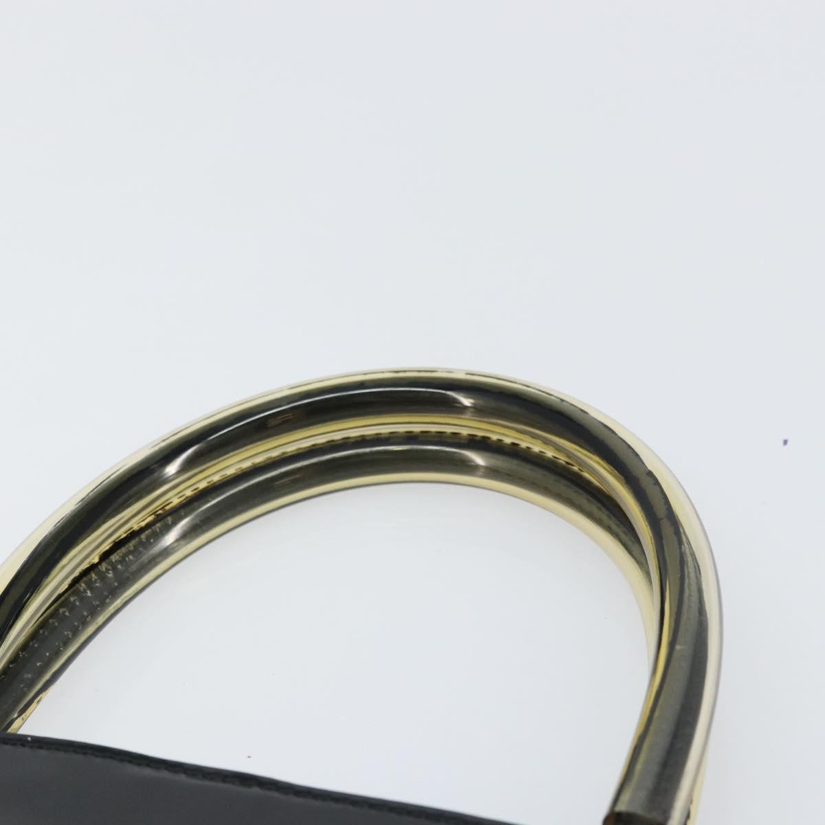 Salvatore Ferragamo Vintage Handbag Patent Leather Black Patent_Leather Handbag (Pre-Owned)