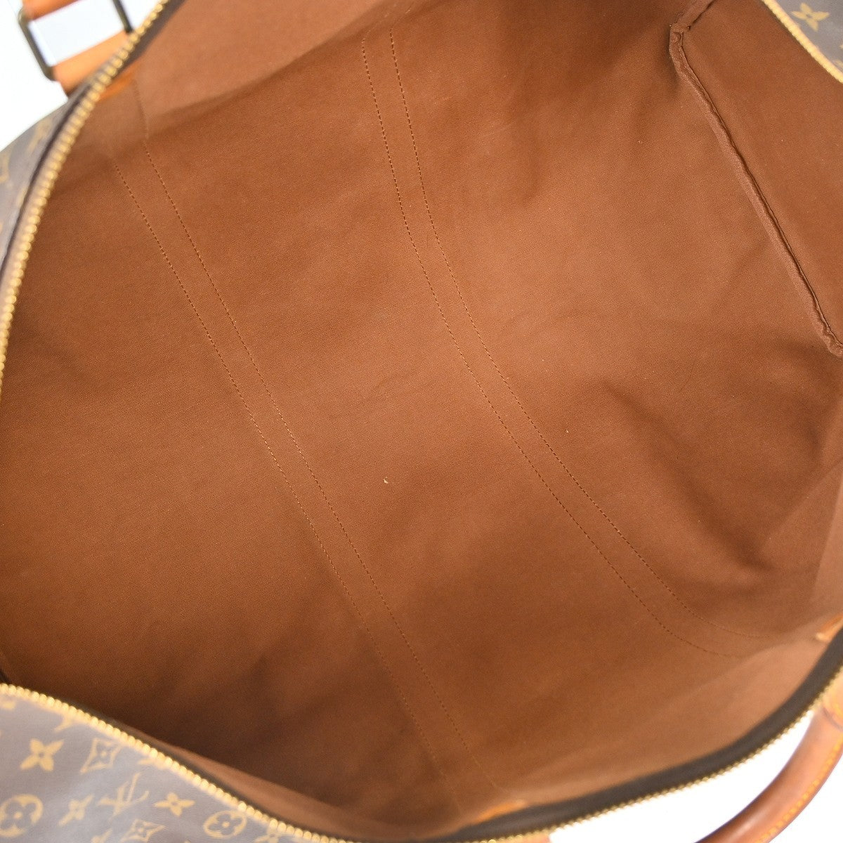 Louis Vuitton Keepall Bag Monogram Canvas Brown Canvas Handbag (Pre-Owned)