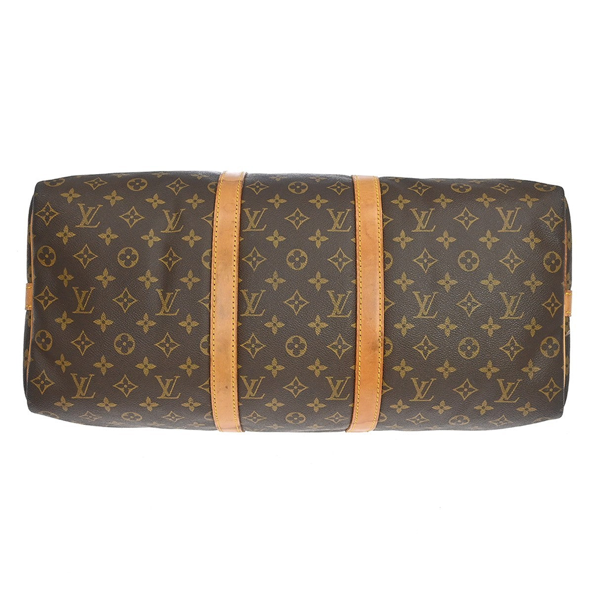 Louis Vuitton Keepall Bandouliere Bag Monogram Canvas Brown Canvas Travel Bag Bag (Pre-Owned)