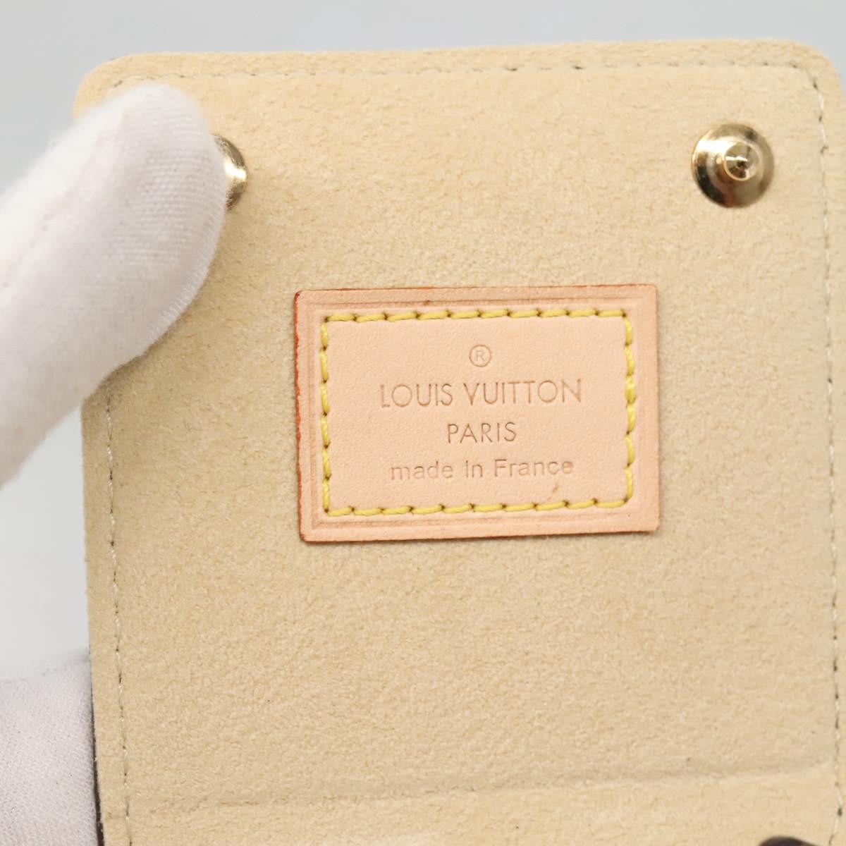 Louis Vuitton Case Jewelry Box Canvas Brown Canvas Wallets Accessory (Pre-Owned)