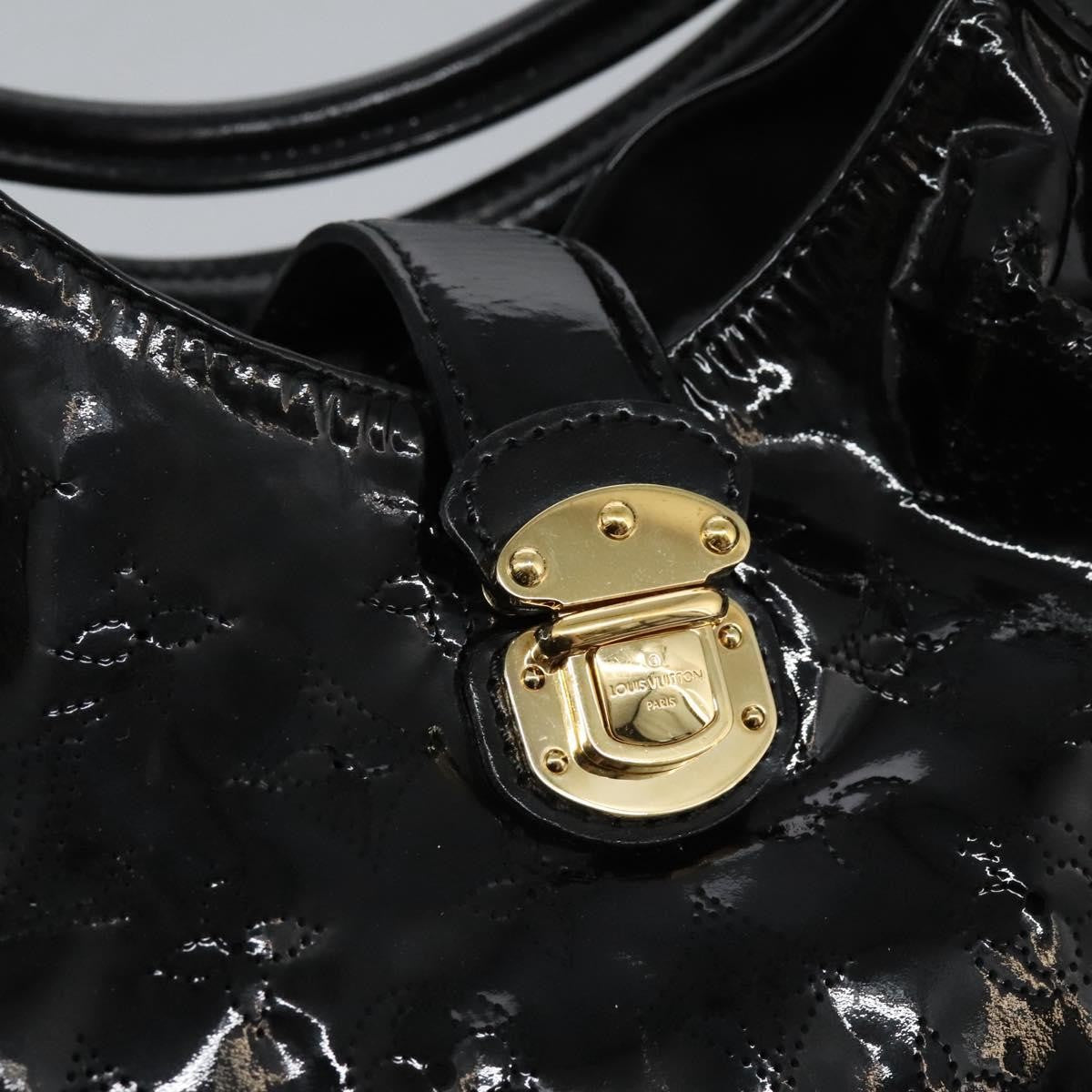 Louis Vuitton L Hobo Surya Leather Black Patent_Leather Handbag (Pre-Owned)