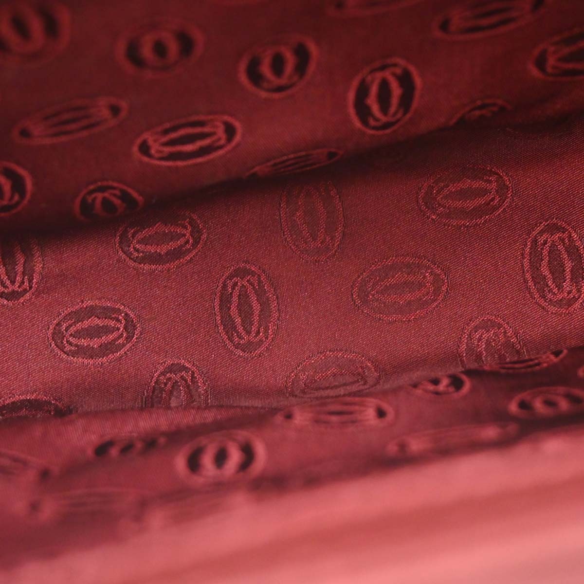 Cartier Must De Cartier Shoulder Bag Leather Burgundy Leather Shoulder Bag Bag (Pre-Owned)