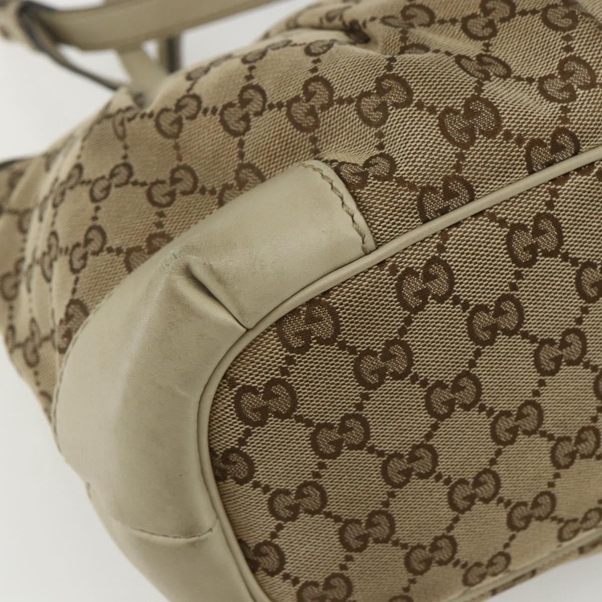 Gucci Sukey Top Handle Satchel Gg Coated Canvas Beige Canvas Handbag (Pre-Owned)