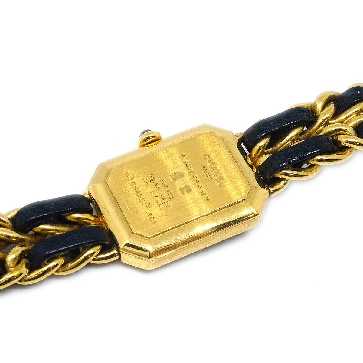 Chanel Premiere Rock Quartz Watch Plated Metal And Leather Watch (Pre-Owned)