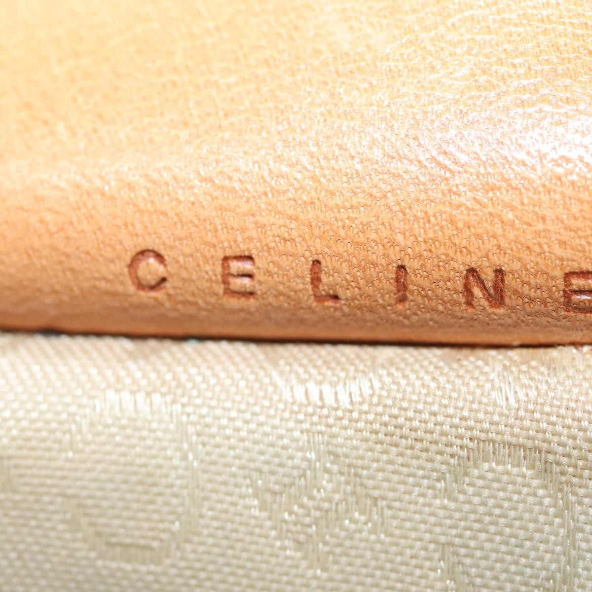 Celine Macadam Shoulder Bag Canvas Turquoise Suede Bag (Pre-Owned)