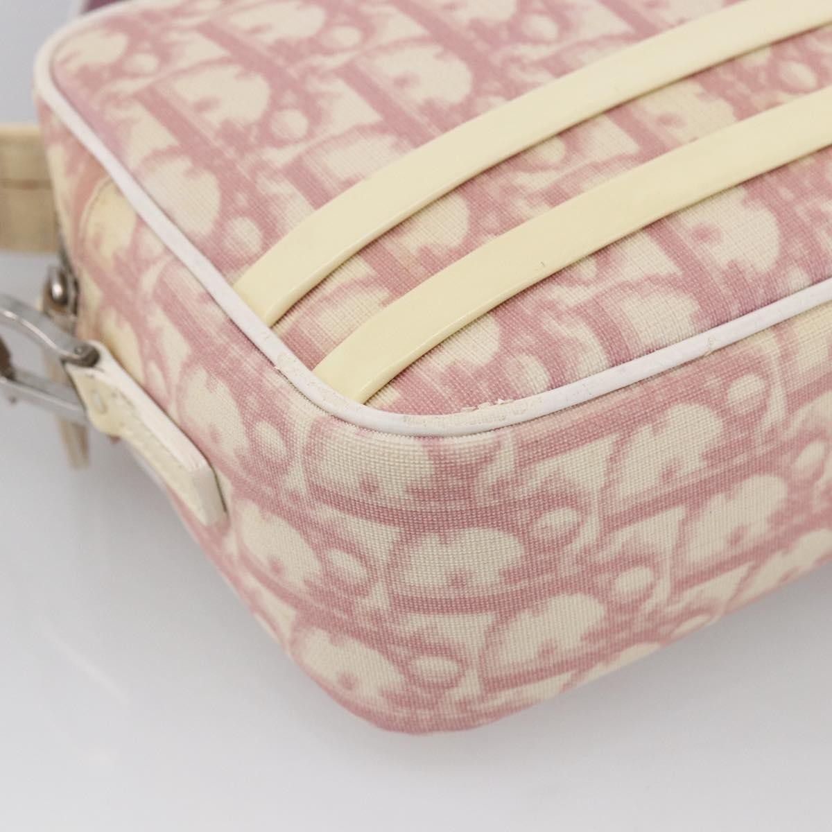 Christian Dior Vintage Crossbody Bag Diorissimo Canvas Pink Canvas Shoulder Bag Bag (Pre-Owned)