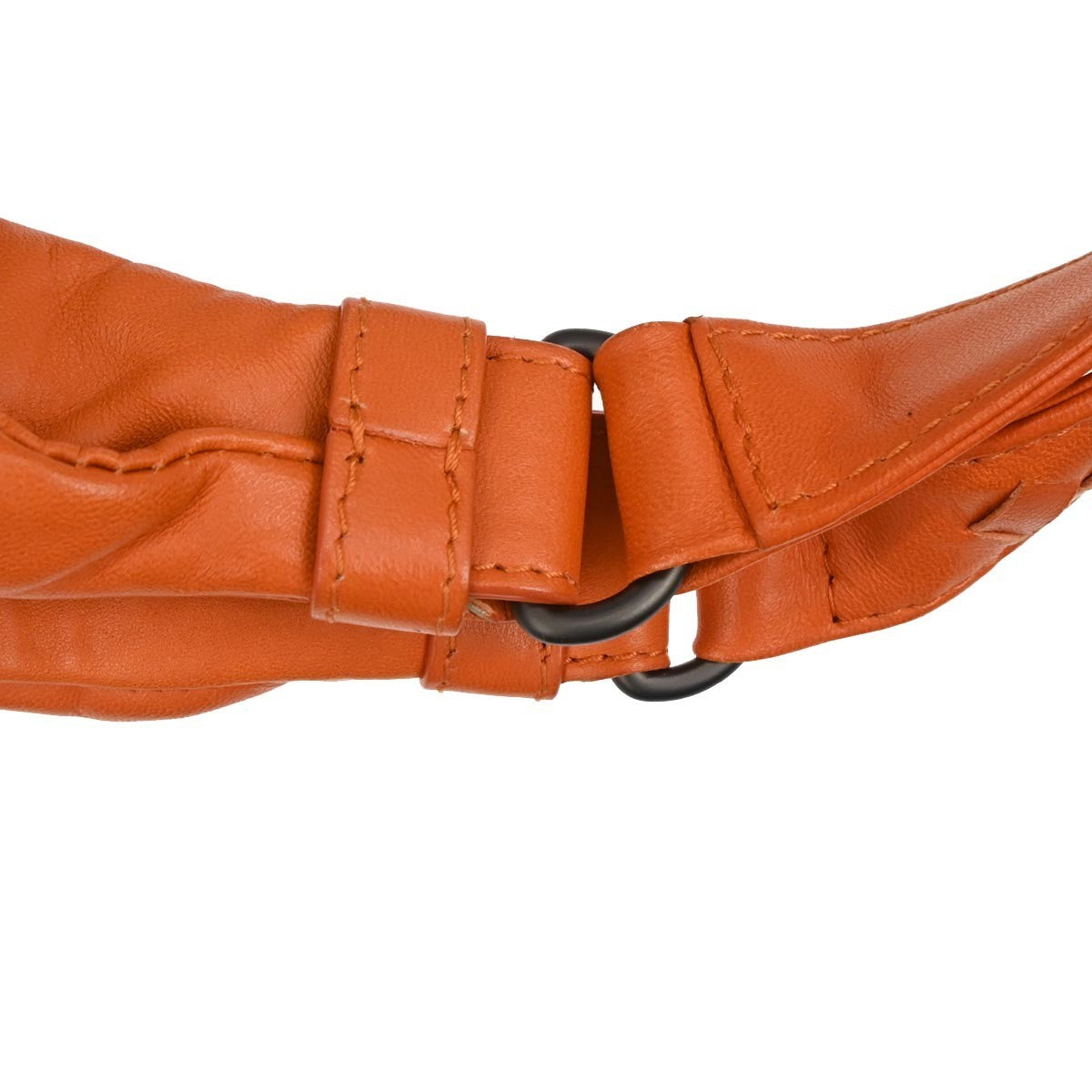 Bottega Veneta Campana Hobo Intrecciato Nappa Orange Leather Tote Bag Bag (Pre-Owned)