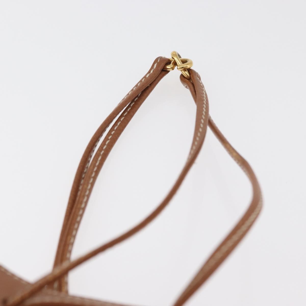 Hermes Vespa Pouch Leather Brown Leather Clutche & Pouche Bag (Pre-Owned)