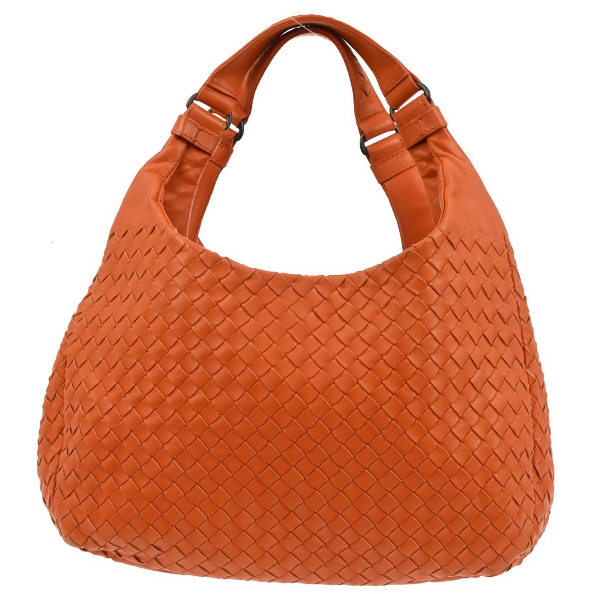 Bottega Veneta Campana Hobo Intrecciato Nappa Orange Leather Tote Bag Bag (Pre-Owned)