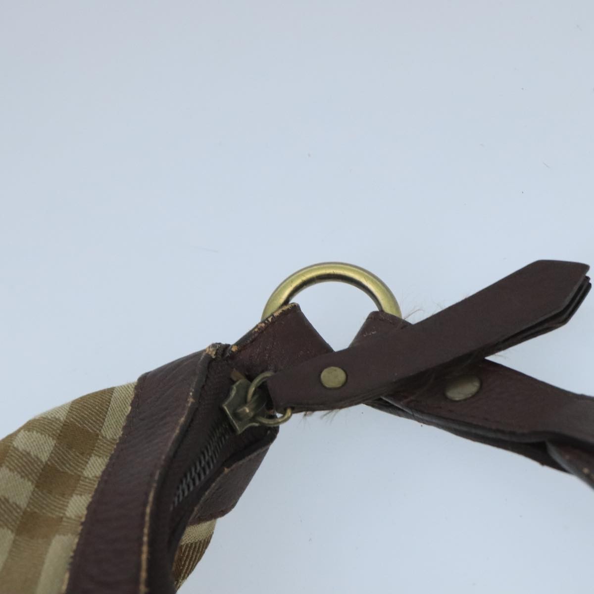 Burberry Nova Check Shoulder Bag Canvas And Leather Beige Canvas Shoulder Bag Bag (Pre-Owned)