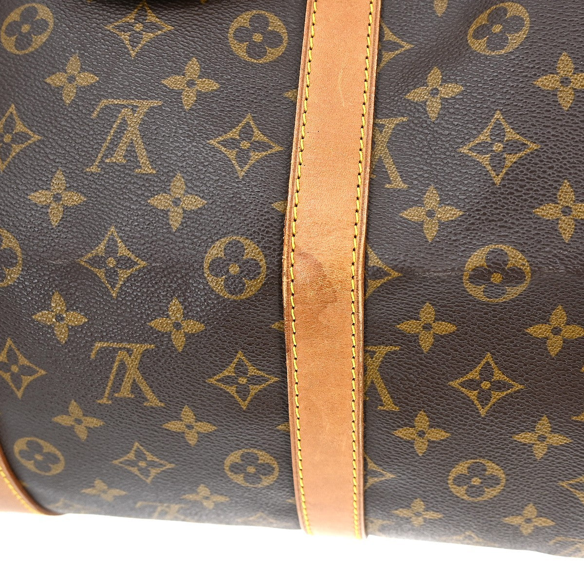 Louis Vuitton Keepall Bag Monogram Canvas Brown Canvas Travel Bag Bag (Pre-Owned)