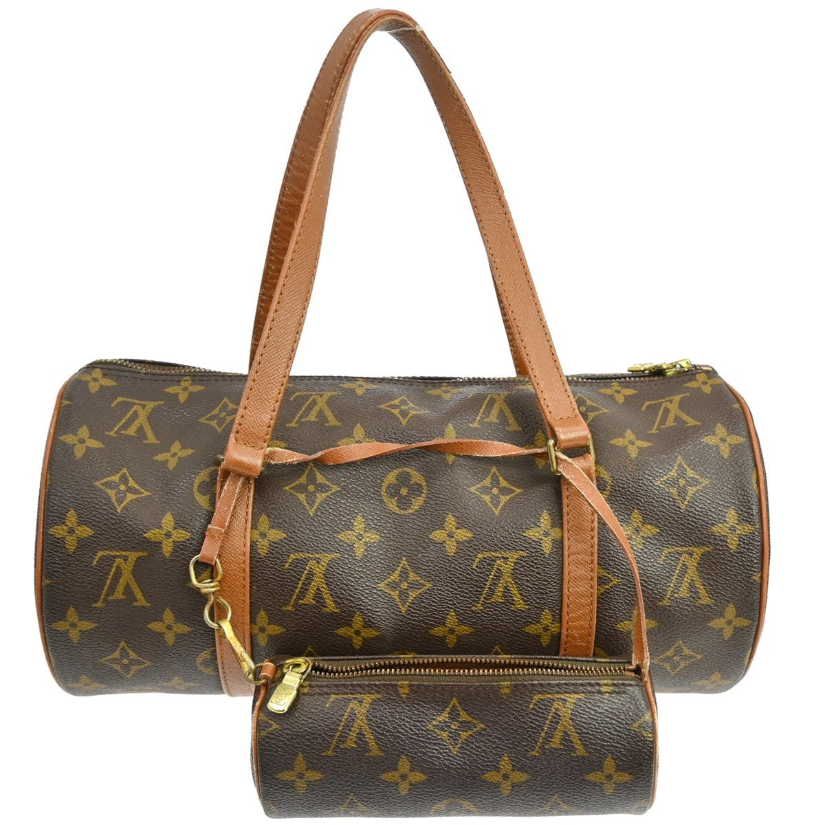 Louis Vuitton Papillon Handbag Monogram Canvas Brown Canvas Handbag (Pre-Owned)