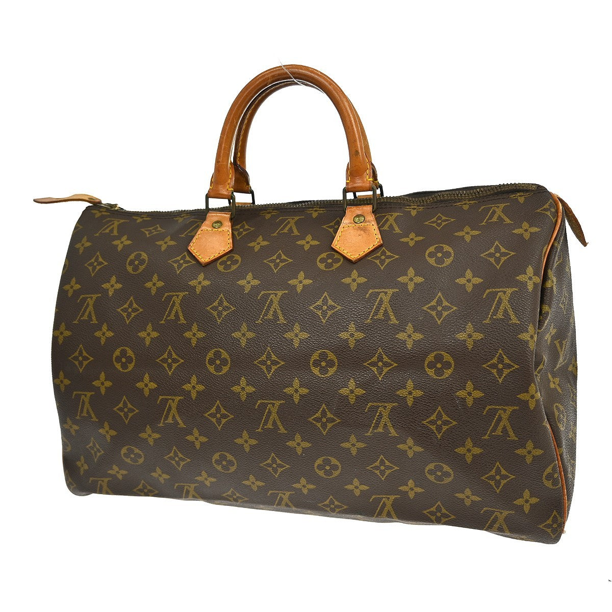 Louis Vuitton Speedy Handbag Monogram Canvas Brown Canvas Handbag (Pre-Owned)