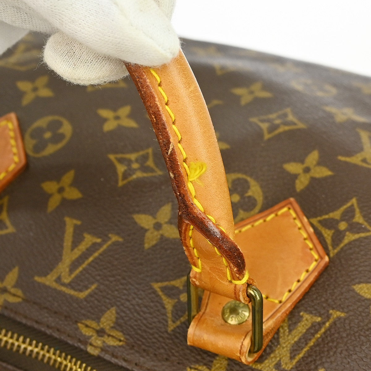 Louis Vuitton Speedy Handbag Monogram Canvas Brown Canvas Handbag (Pre-Owned)
