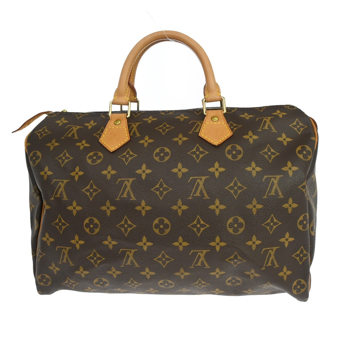 Louis Vuitton Speedy Handbag Monogram Canvas Brown Canvas Handbag (Pre-Owned)