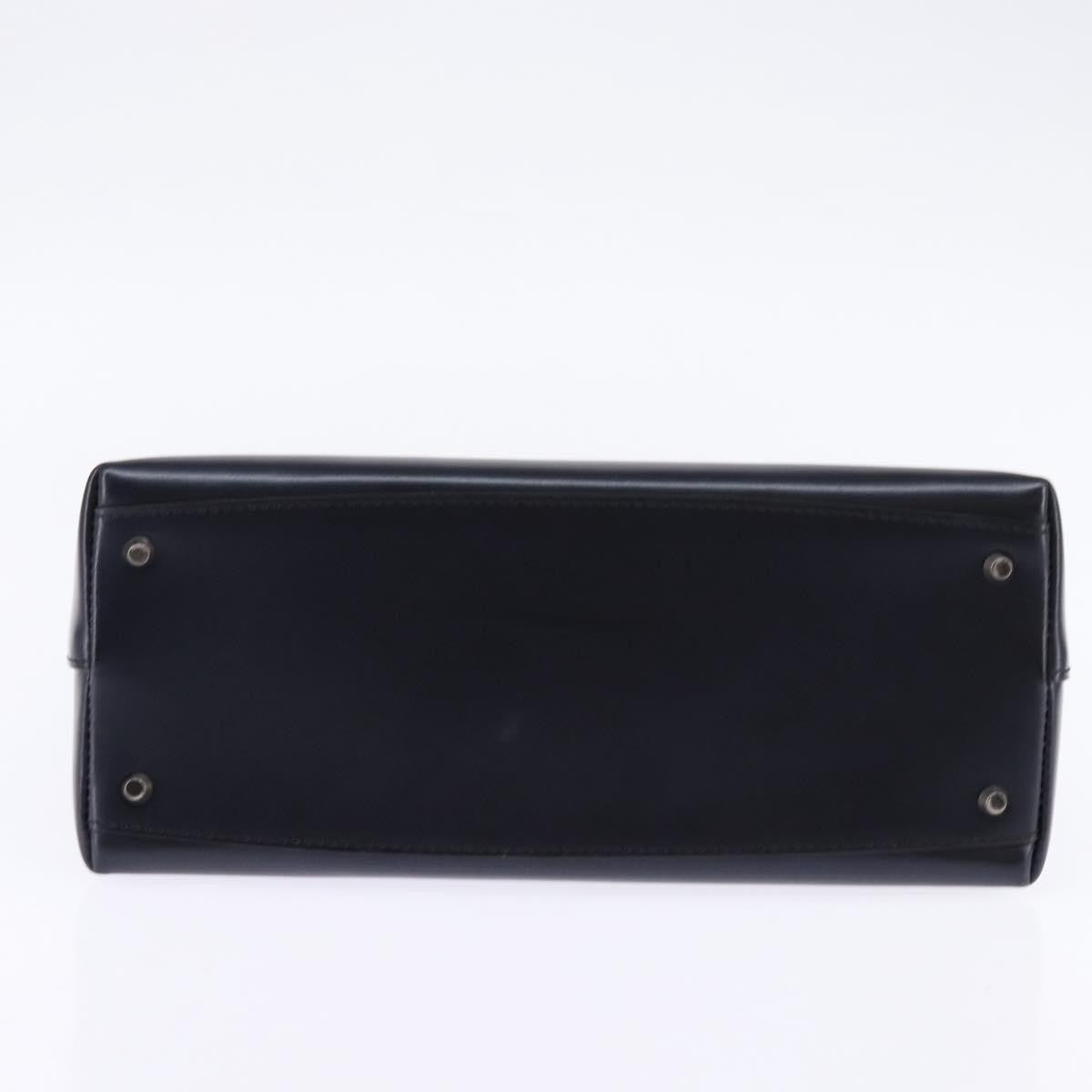 Givenchy Vintage 4G Handbag Leather Navy Leather Handbag (Pre-Owned)