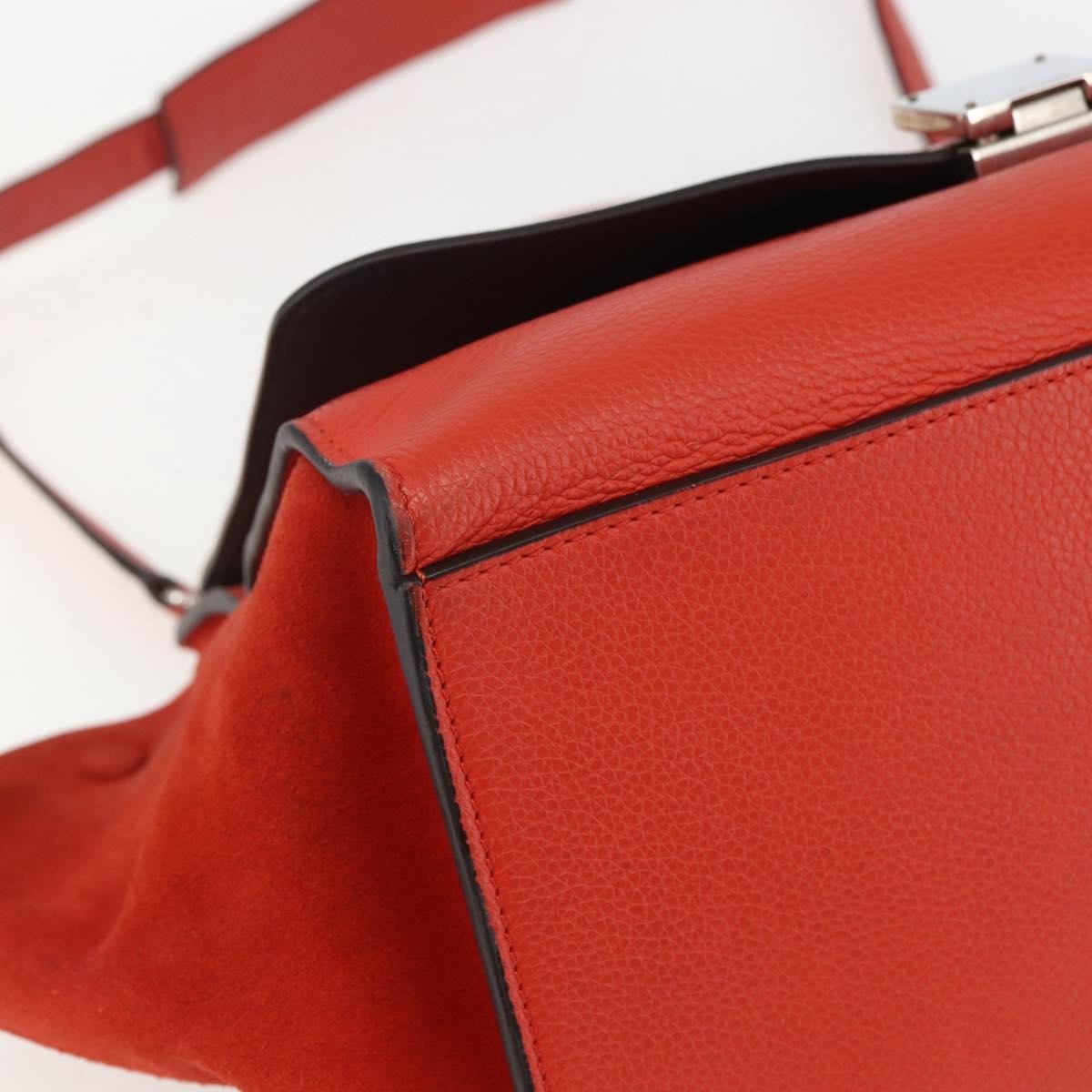 Celine Trapeze Bag Leather Red Leather Handbag (Pre-Owned)