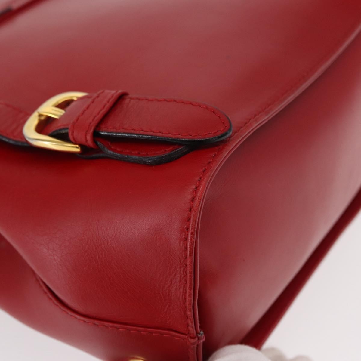 Salvatore Ferragamo Vintage Backpack Leather Red Leather Backpack Bag (Pre-Owned)