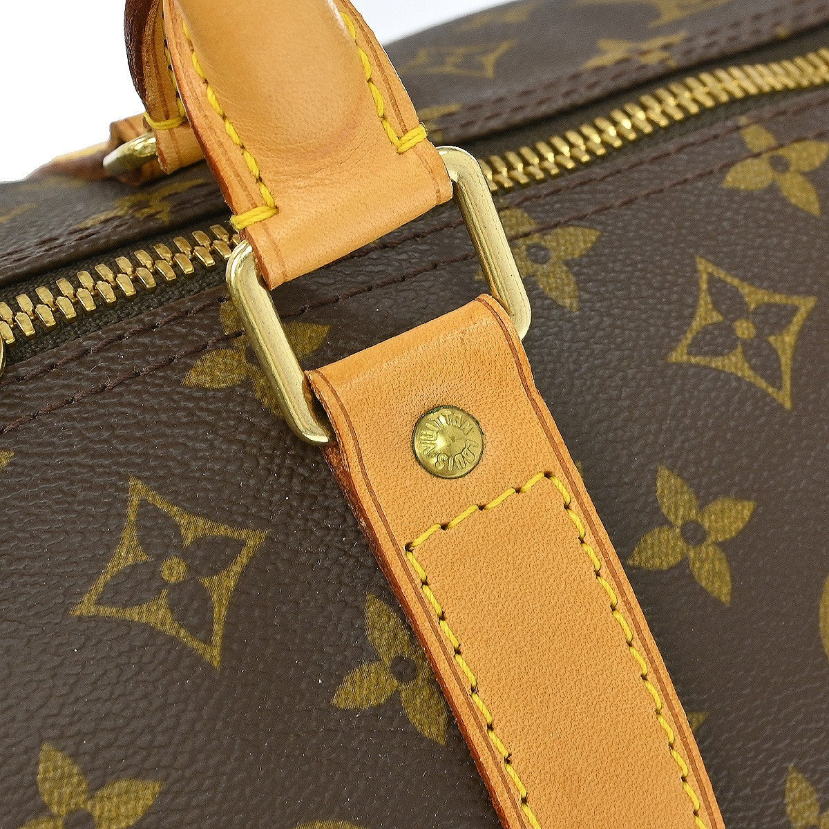 Louis Vuitton Keepall Bag Monogram Canvas Brown Canvas Travel Bag Bag (Pre-Owned)