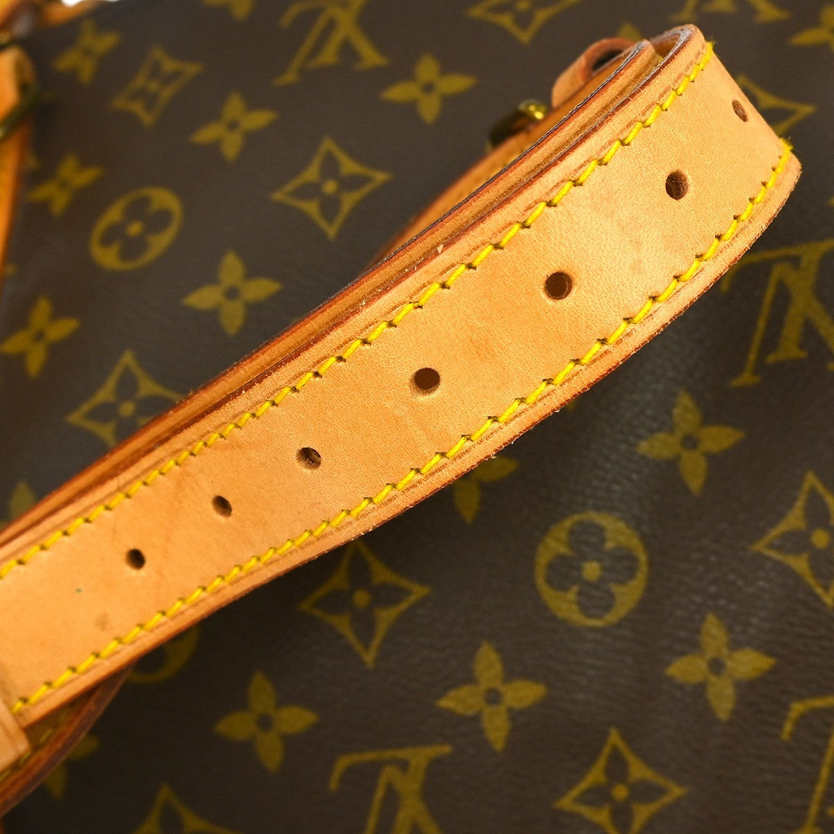 Louis Vuitton Keepall Bandouliere Bag Monogram Canvas Brown Canvas Travel Bag Bag (Pre-Owned)