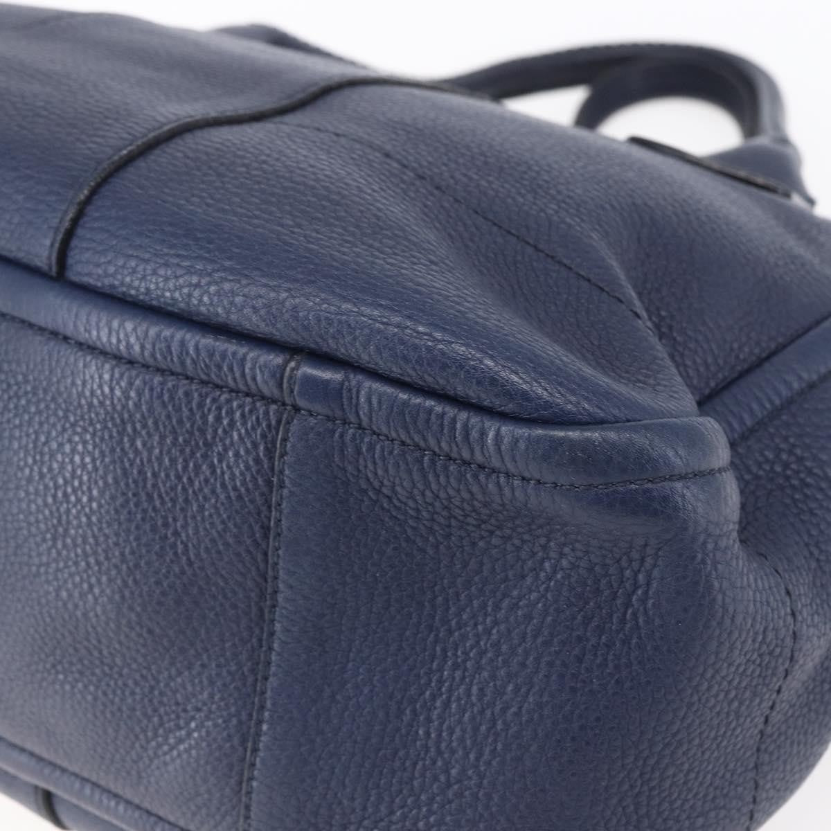 Salvatore Ferragamo Izzie Gancini Embossed Tote Soft Calf Blue Leather Tote Bag Bag (Pre-Owned)
