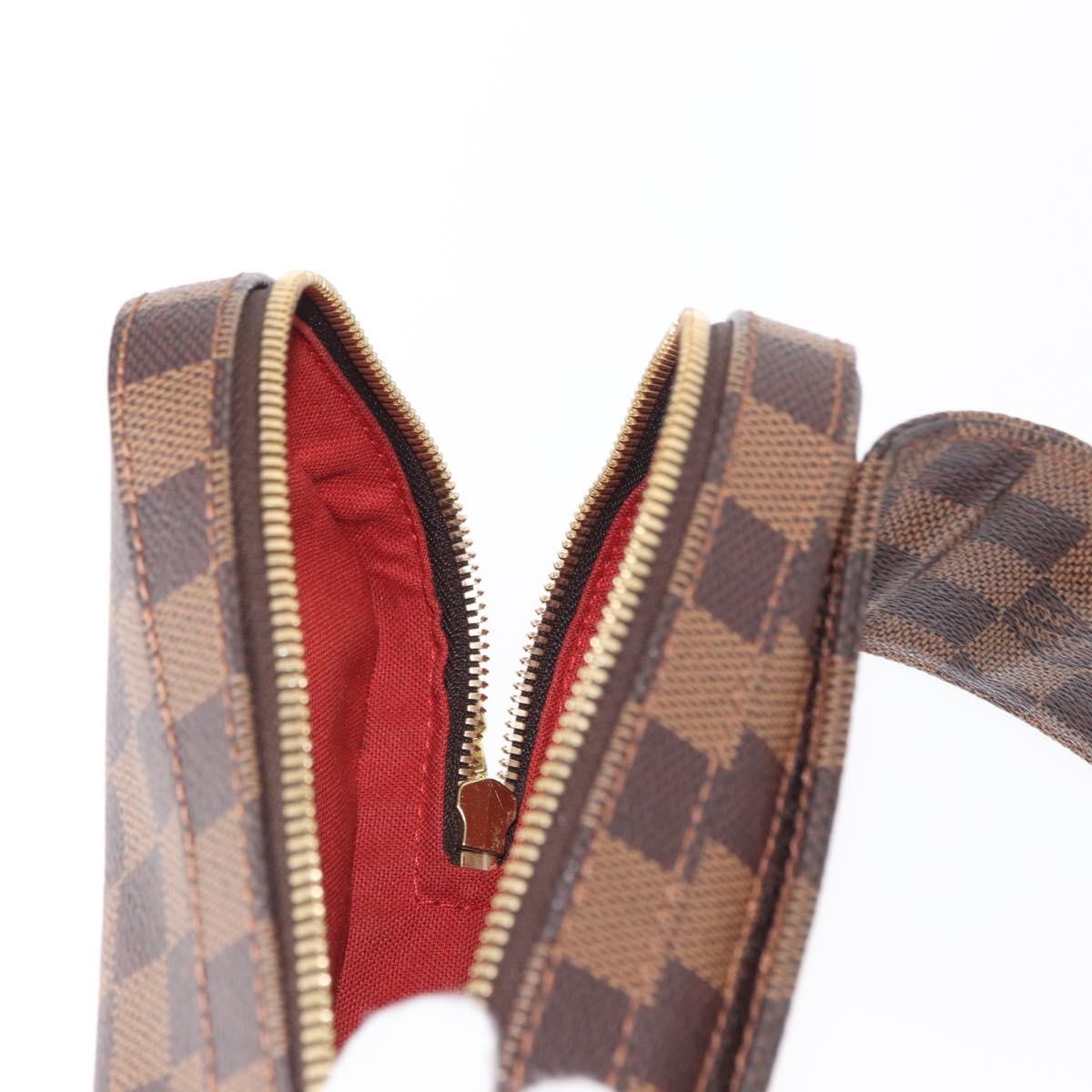 Louis Vuitton Geronimos Waist Bag Damier Brown Canvas Shoulder Bag Bag (Pre-Owned)