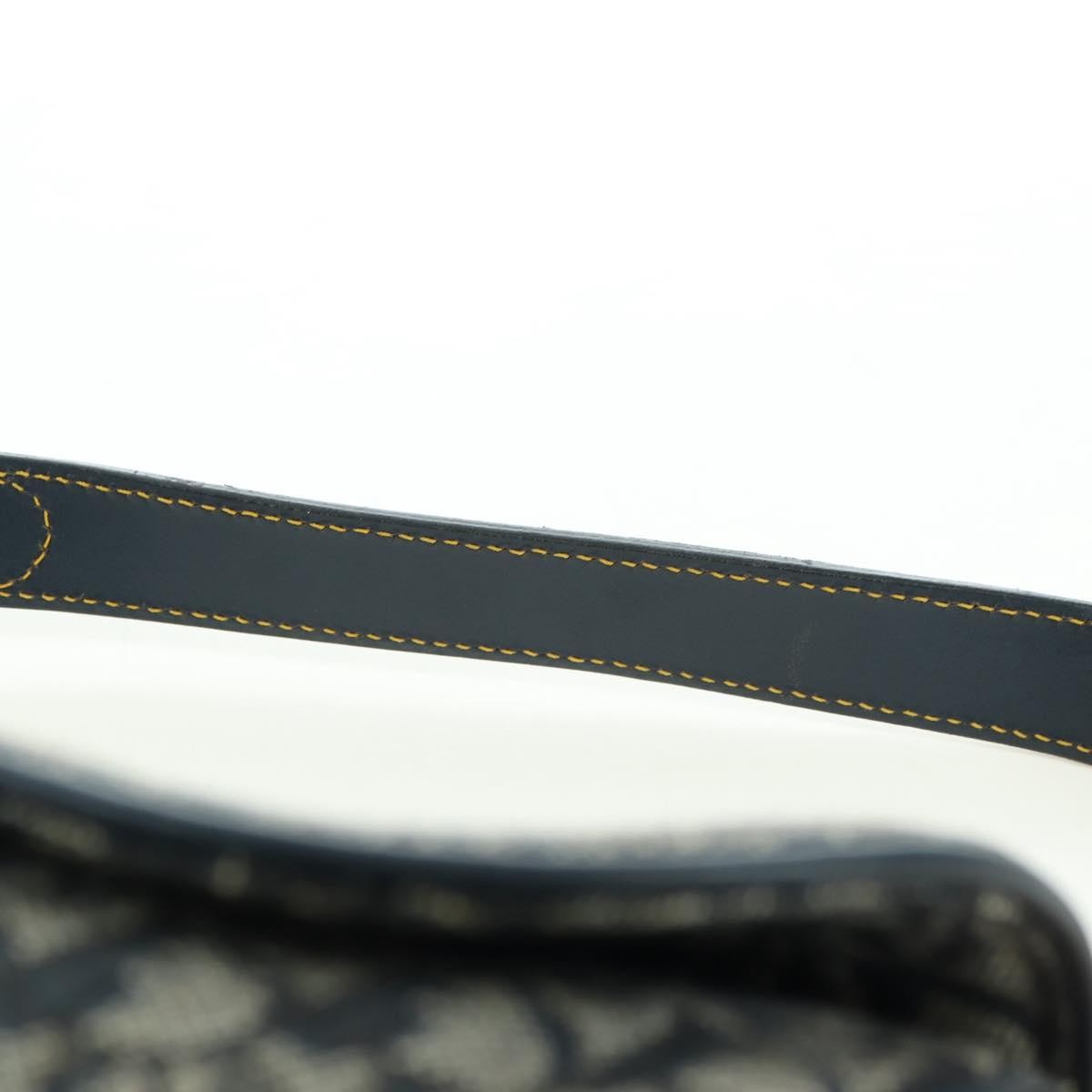 Christian Dior Saddle Handbag Oblique Canvas Navy Canvas Handbag (Pre-Owned)