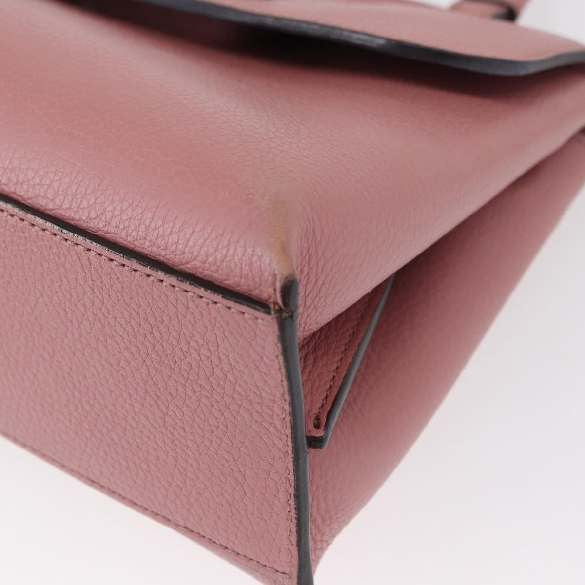 Gucci Bamboo Daily Top Handle Bag Leather Pink Leather Handbag (Pre-Owned)
