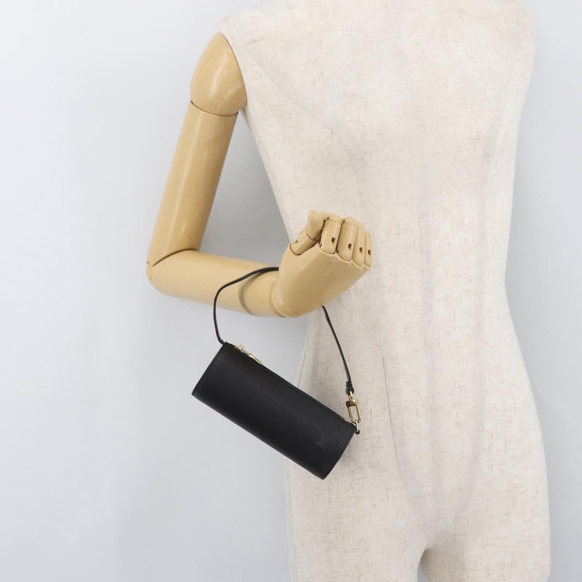 Louis Vuitton Soufflot Pochette Epi Leather Black Leather Clutche & Pouche Bag (Pre-Owned)