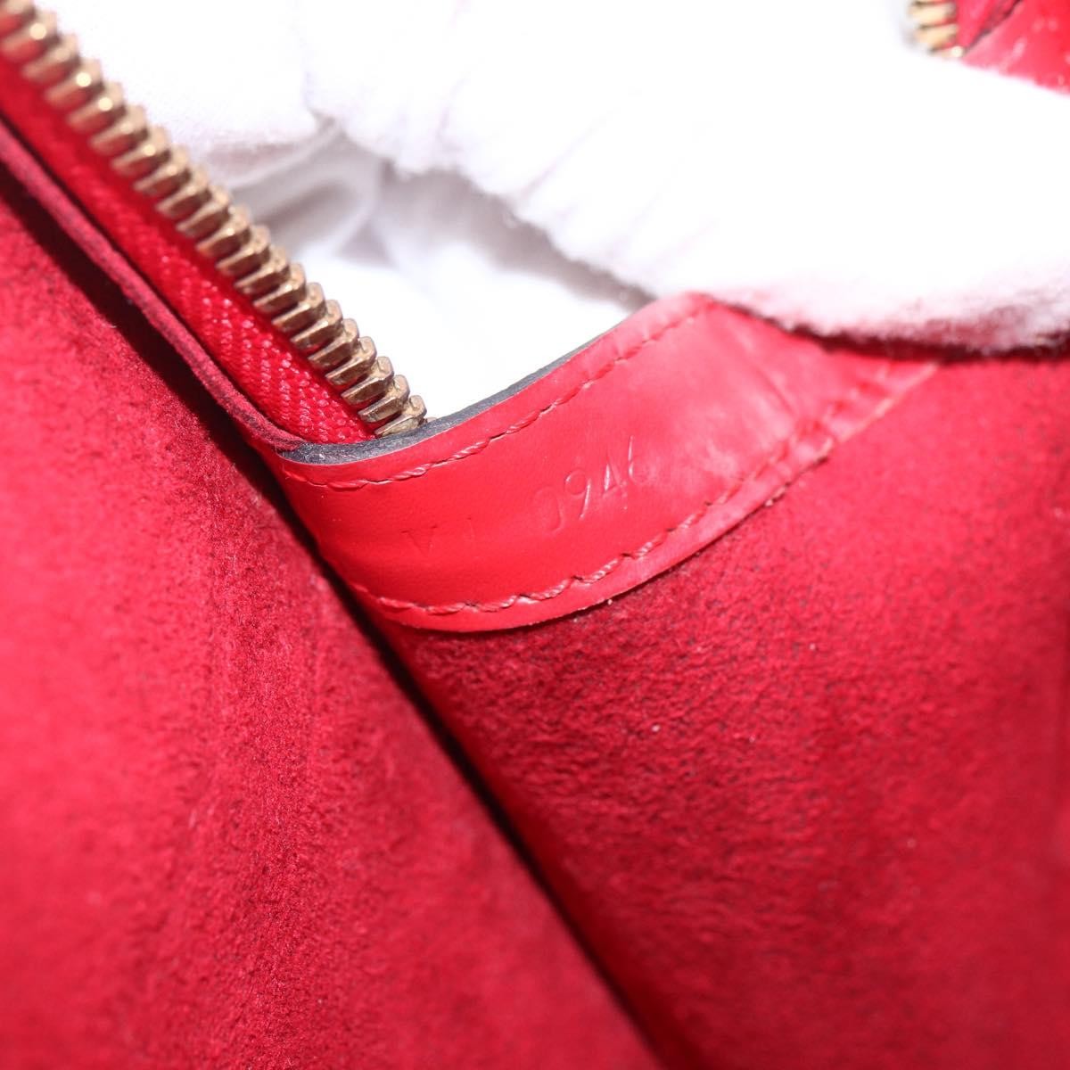 Louis Vuitton Lussac Handbag Epi Leather Red Leather Shoulder Bag Bag (Pre-Owned)