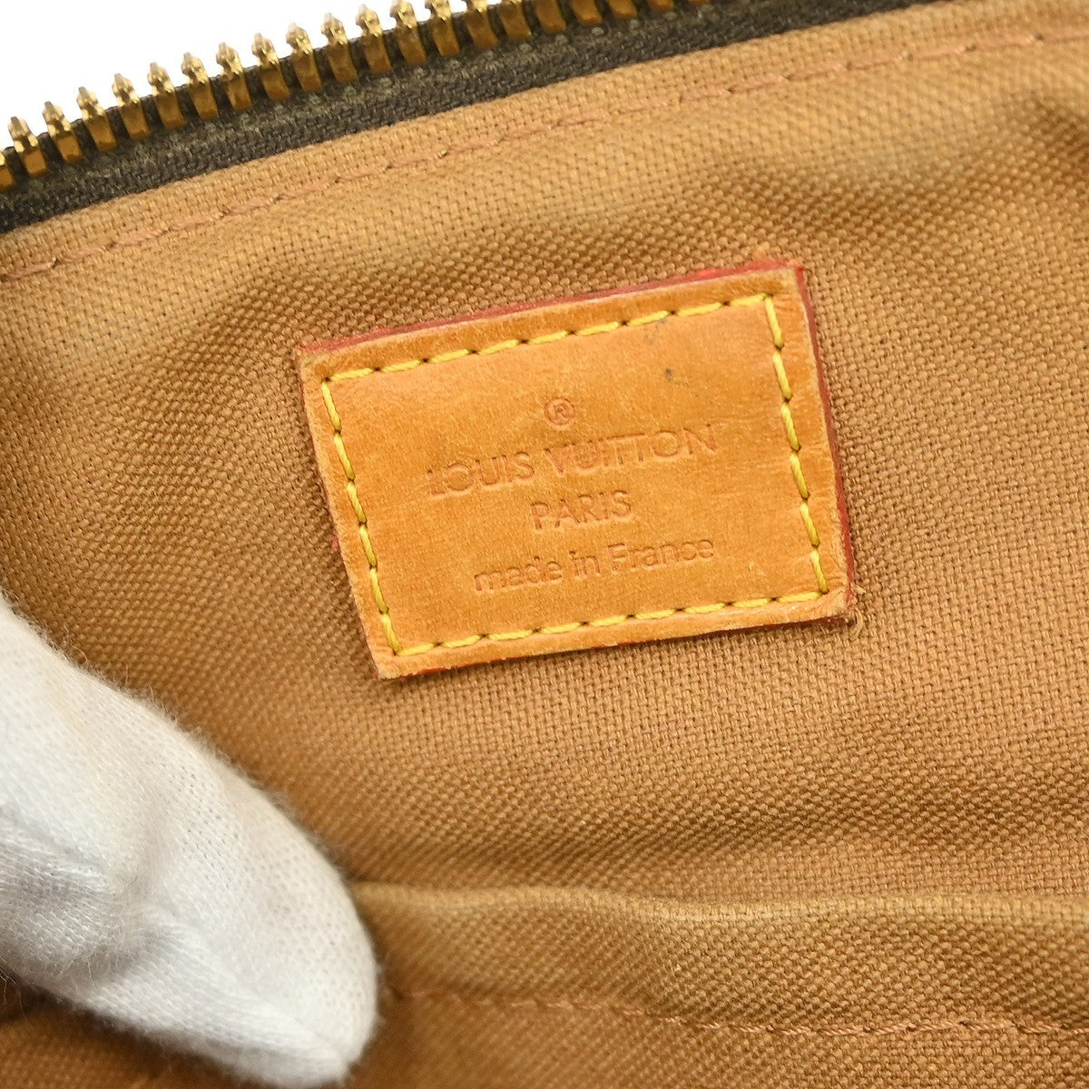 Louis Vuitton Palermo Handbag Monogram Canvas Brown Canvas Tote Bag Bag (Pre-Owned)