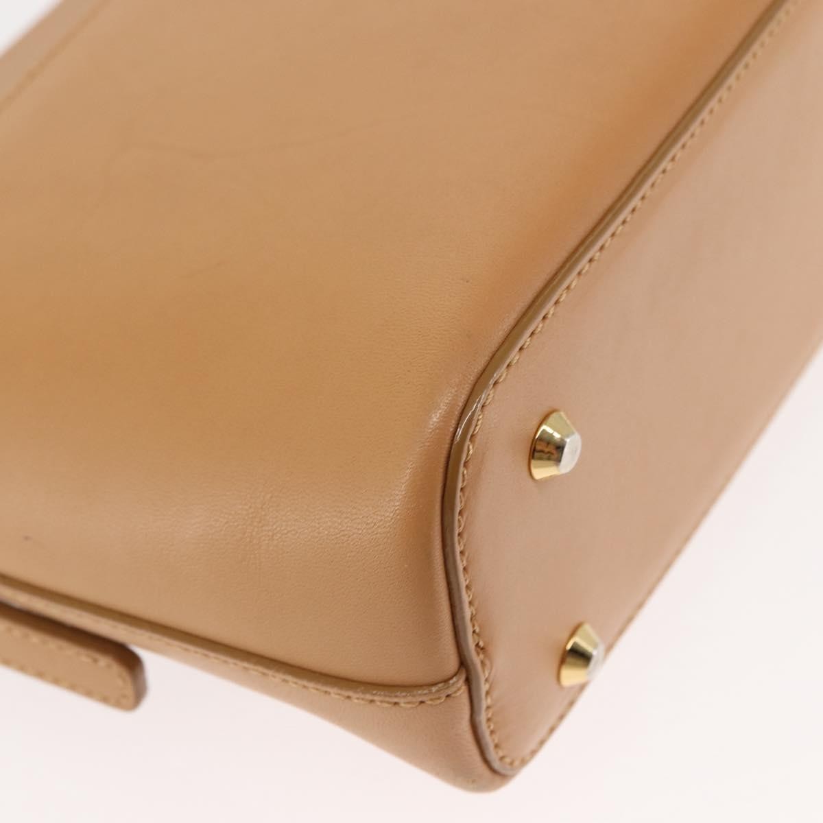 Burberry Shoulder Bag Leather Beige Leather Shoulder Bag Bag (Pre-Owned)