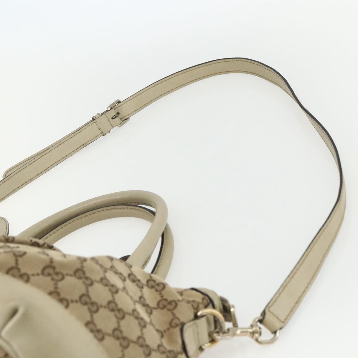 Gucci Sukey Top Handle Satchel Gg Coated Canvas Beige Canvas Handbag (Pre-Owned)
