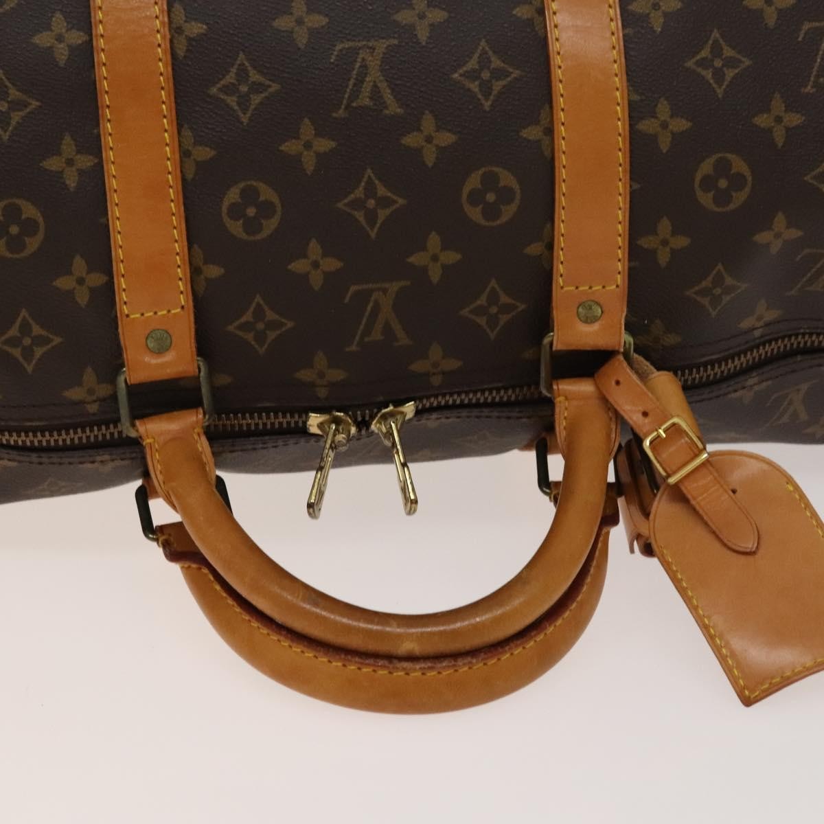 Louis Vuitton Keepall Bag Monogram Canvas Brown Canvas Travel Bag Bag (Pre-Owned)