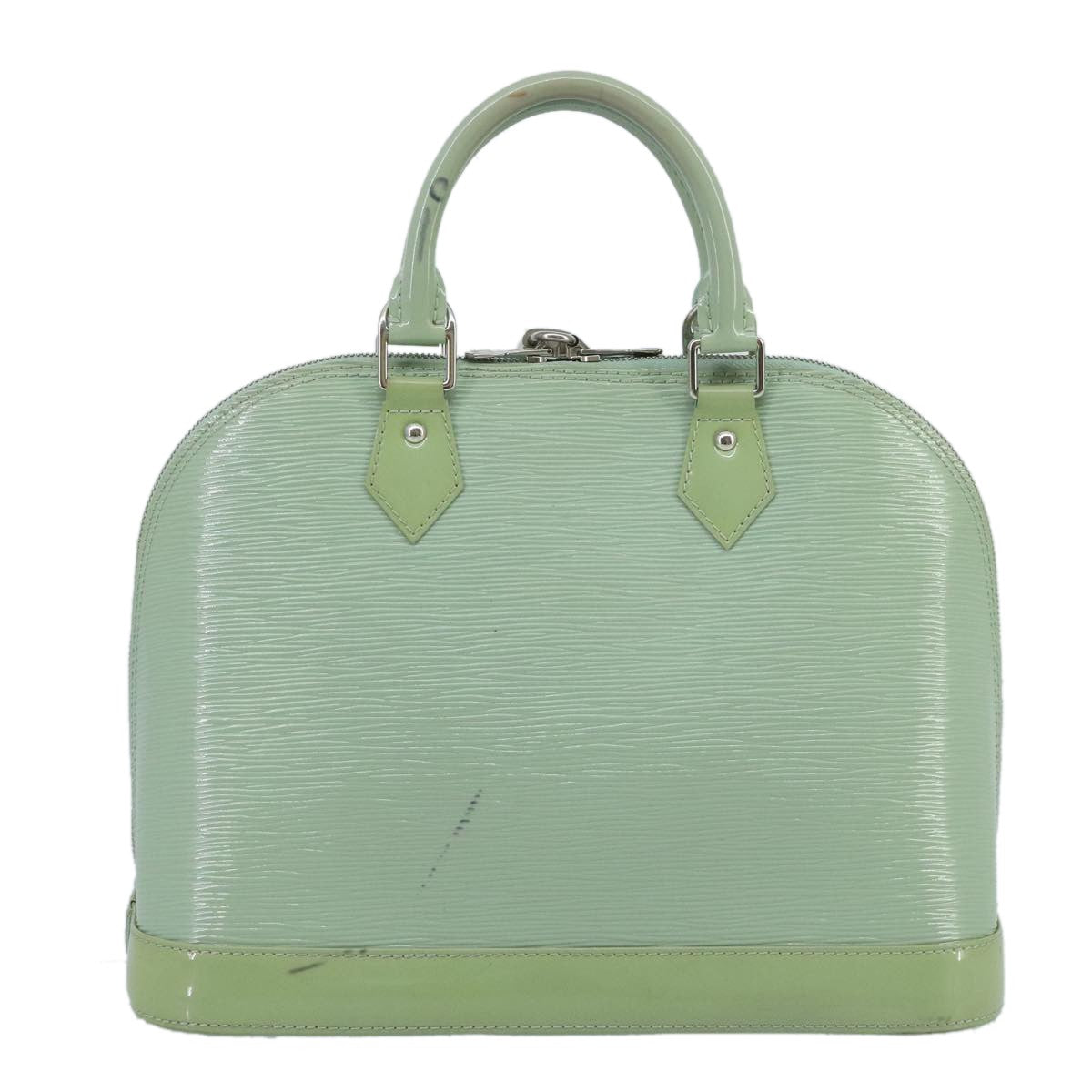 Louis Vuitton Alma Handbag Electric Epi Leather Green Patent_Leather Handbag (Pre-Owned)