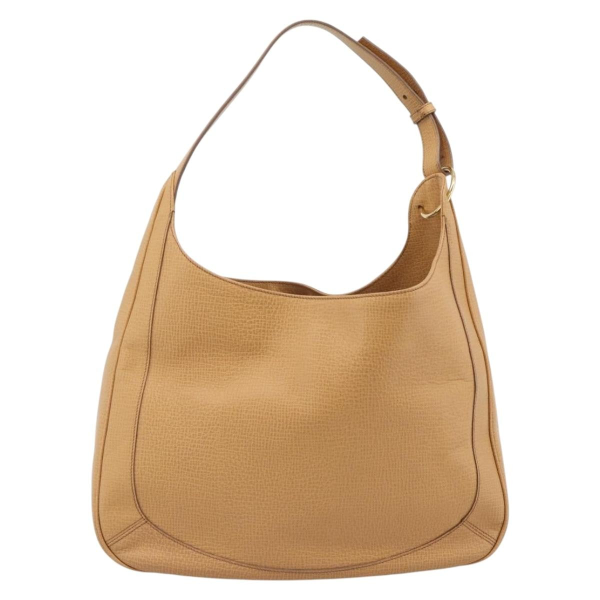 Loewe Vintage Shoulder Bag Canvas Beige Leather Shoulder Bag Bag (Pre-Owned)