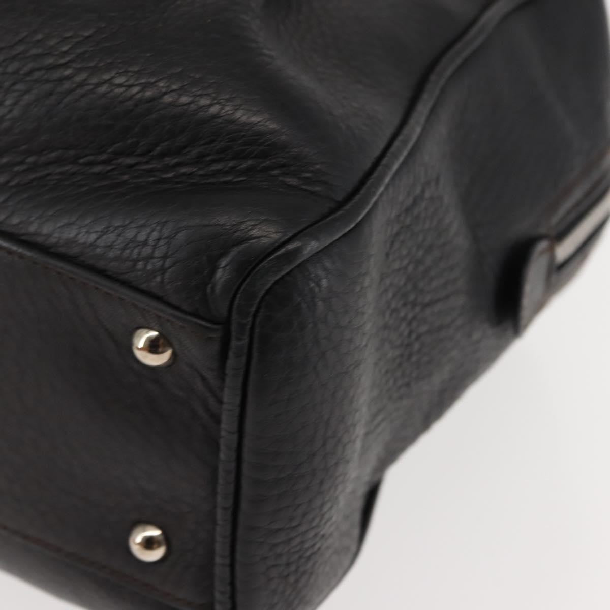 Salvatore Ferragamo Gancini Buckle Shoulder Bag Leather Black Leather Shoulder Bag Bag (Pre-Owned)