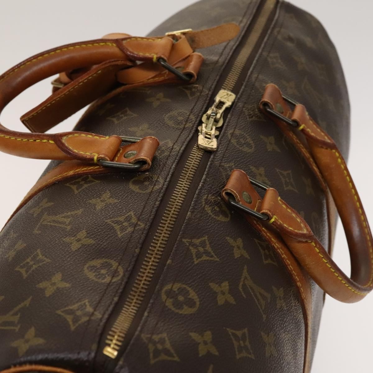 Louis Vuitton Keepall Bag Monogram Canvas Brown Canvas Travel Bag Bag (Pre-Owned)