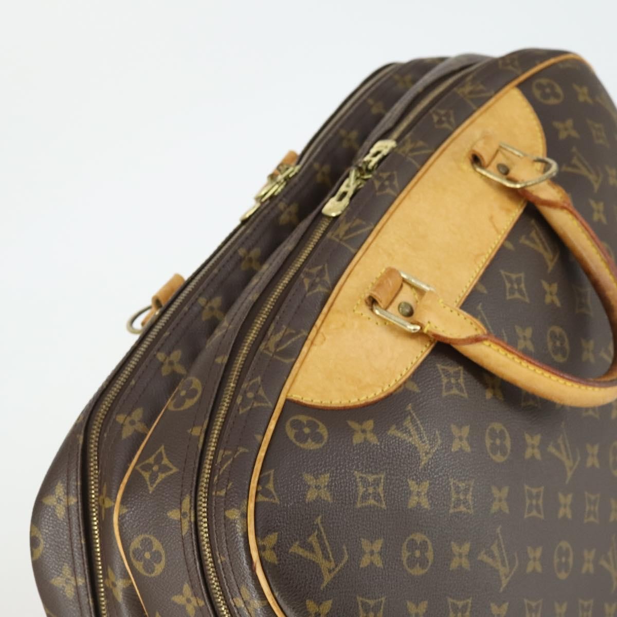 Louis Vuitton Alize Bag Monogram Canvas Brown Canvas Travel Bag Bag (Pre-Owned)