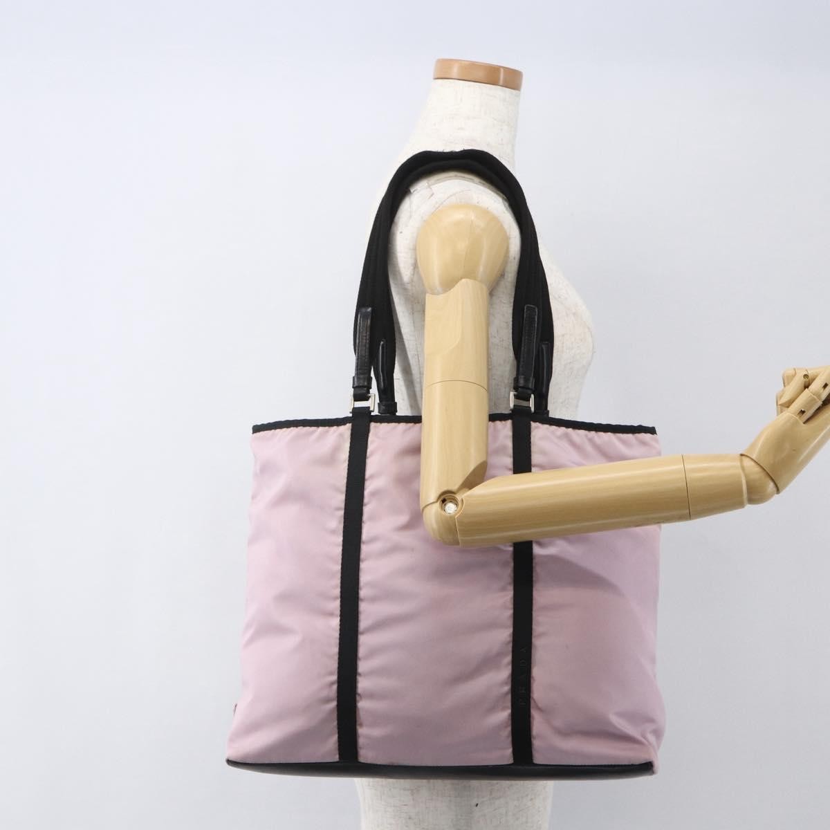 Prada Vintage Tote Tessuto Pink Nylon Tote Bag Bag (Pre-Owned)