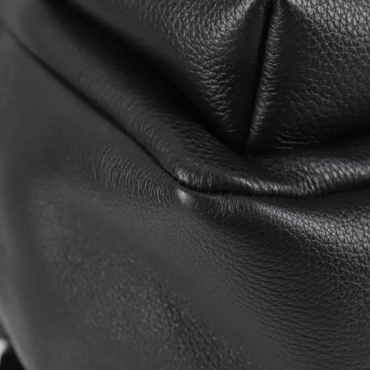 Versace Medusa Zip Backpack Leather Black Leather Backpack Bag (Pre-Owned)
