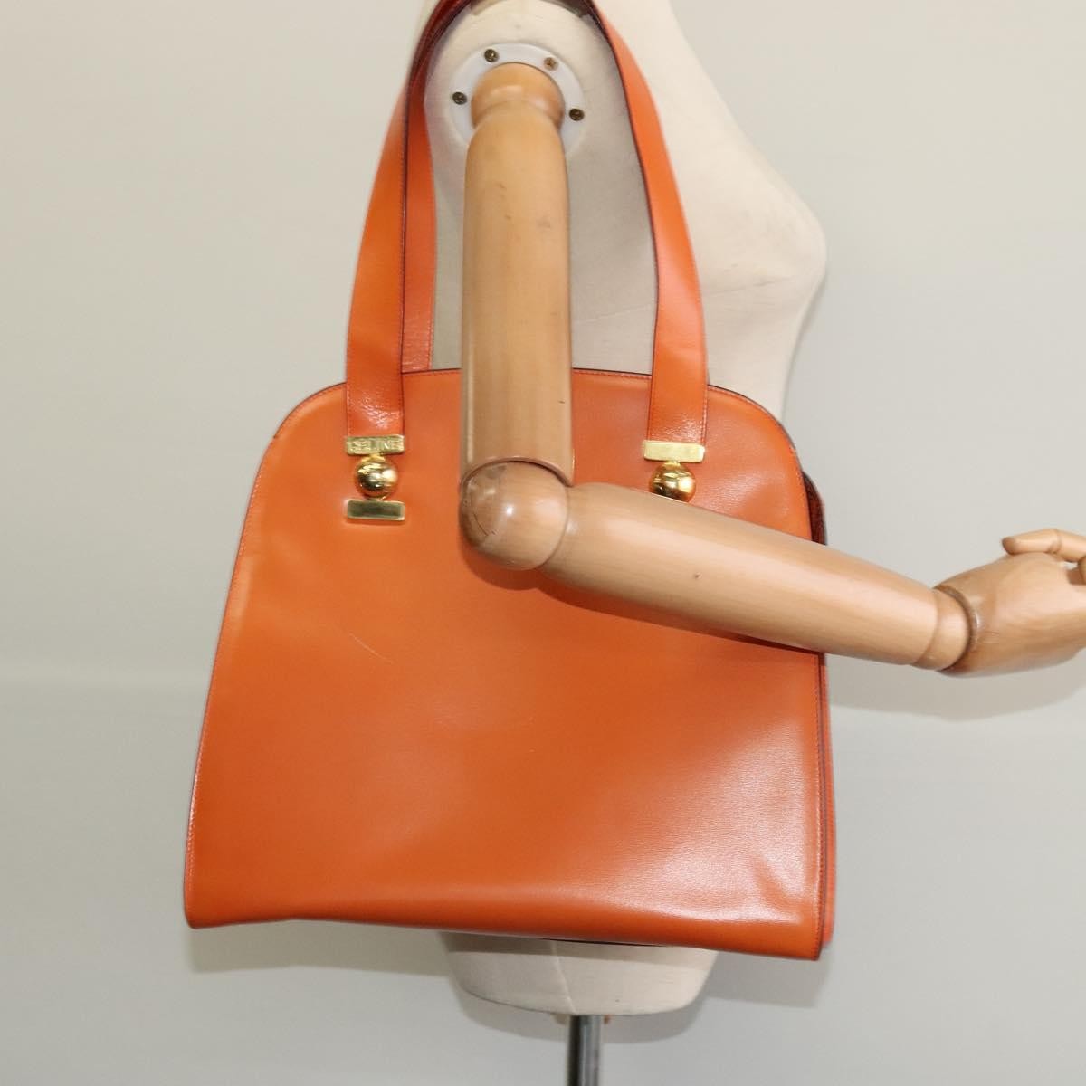 Celine Tote Bag Leather Gold Leather Tote Bag Bag (Pre-Owned)