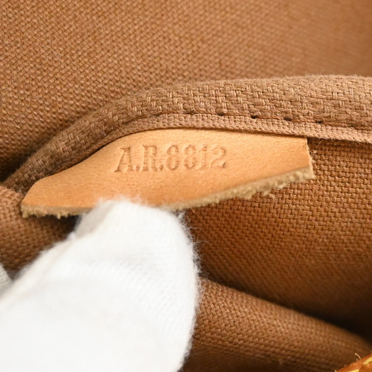 Louis Vuitton Saumur Handbag Monogram Canvas Brown Canvas Shoulder Bag Bag (Pre-Owned)